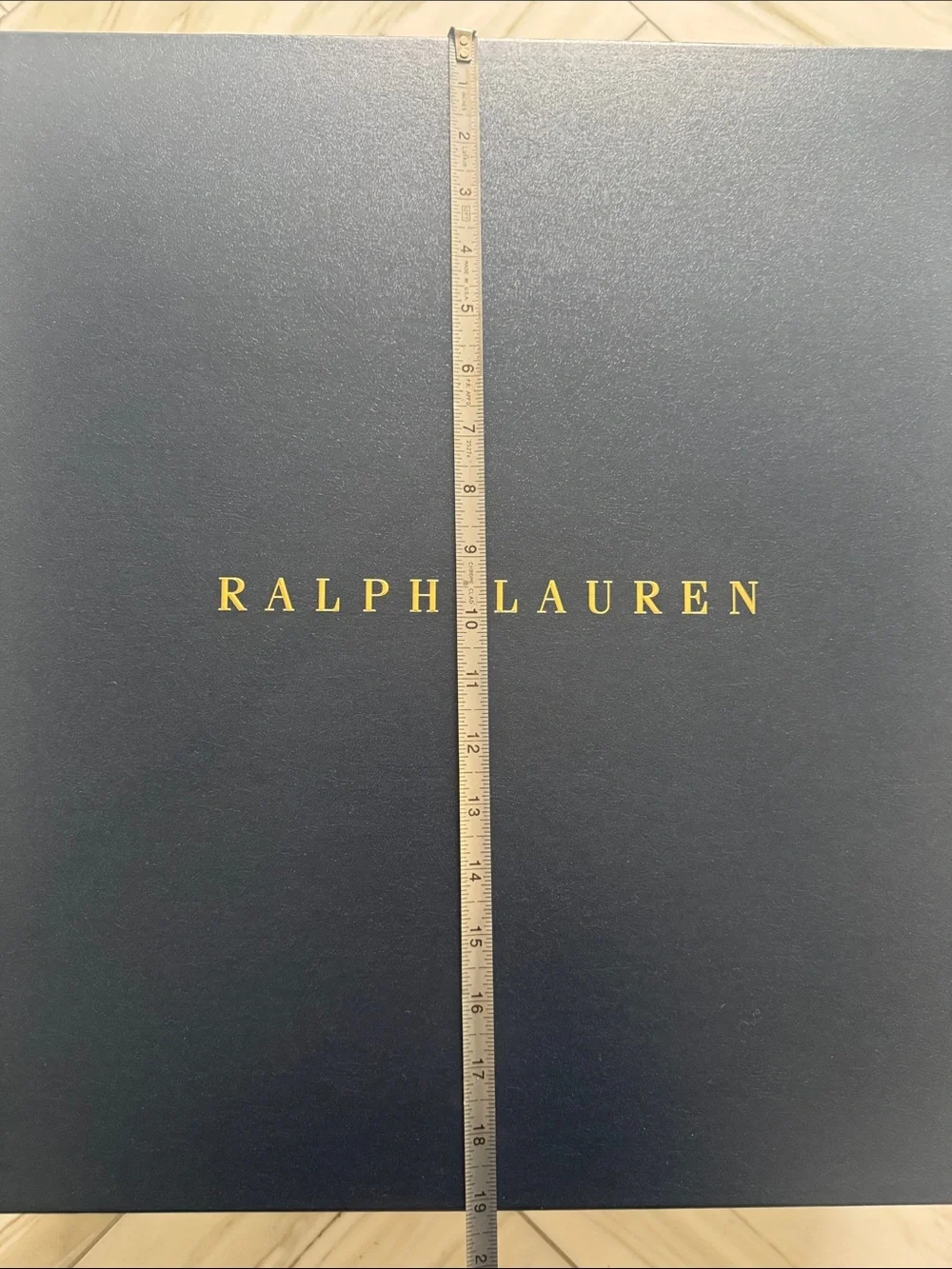 Ralph Lauren Dark Blue Presentation Box with Gold Lettering 19x19x8